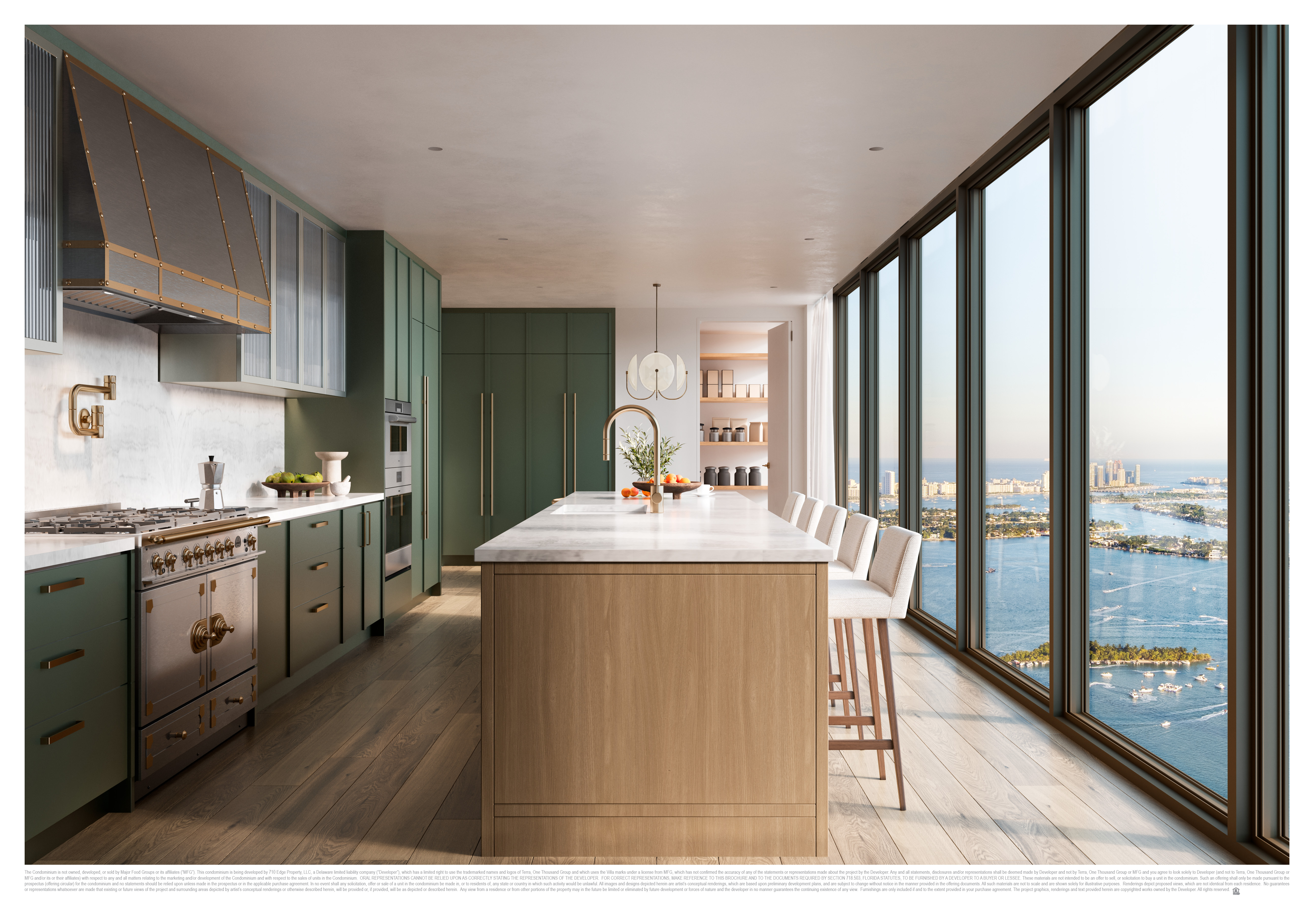 Chef's kitchen with premium finishes