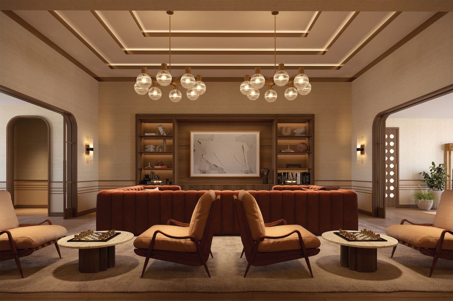 Villa Miami, the game room, developer rendering